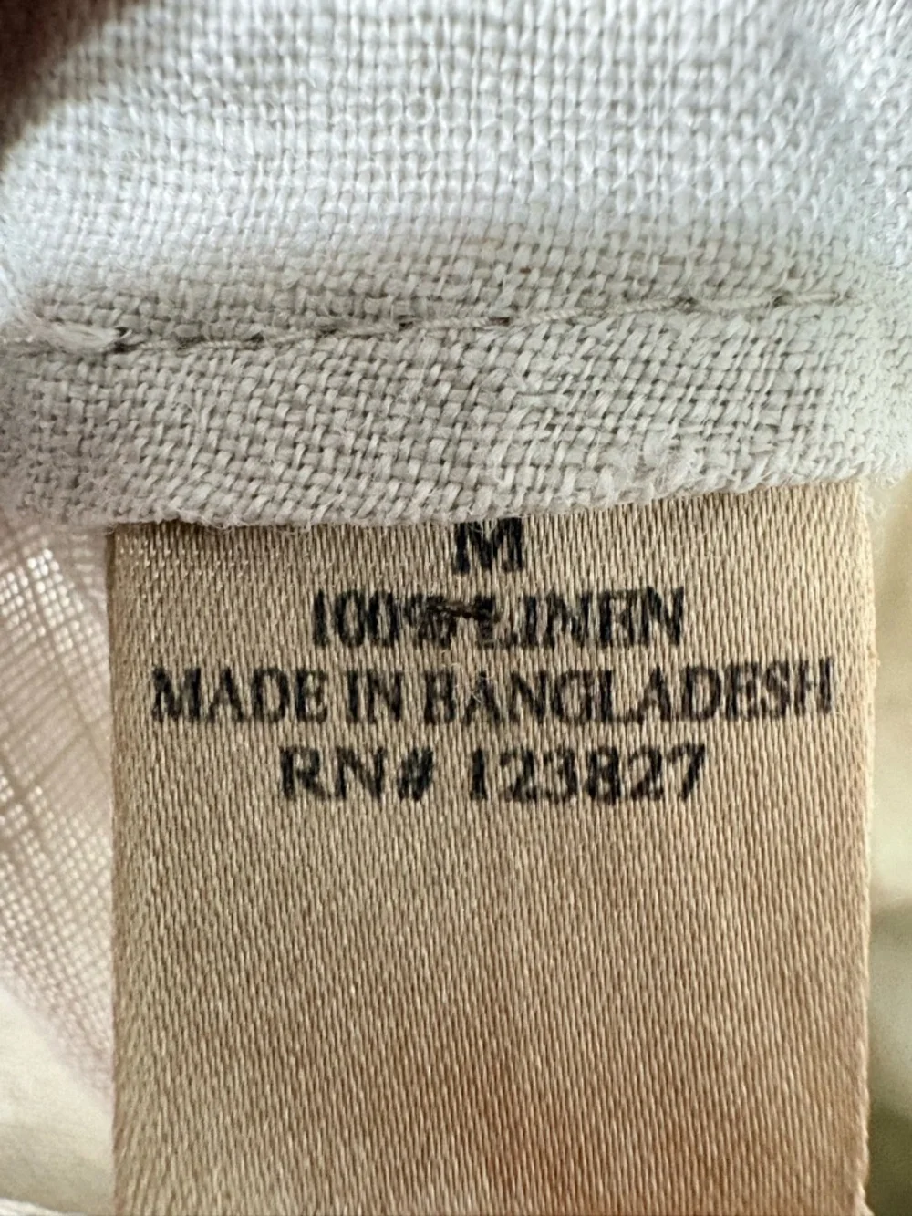 Men's Bruno New York Beige Linen Relaxed Fit Drawstring Casual Pants Pockets M‎